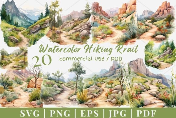 20 Hiking Trail Vector Set for Designers & Creatives