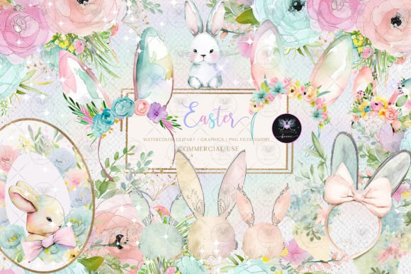 Crafting with Easter Bunny Rabbit Ears Clipart