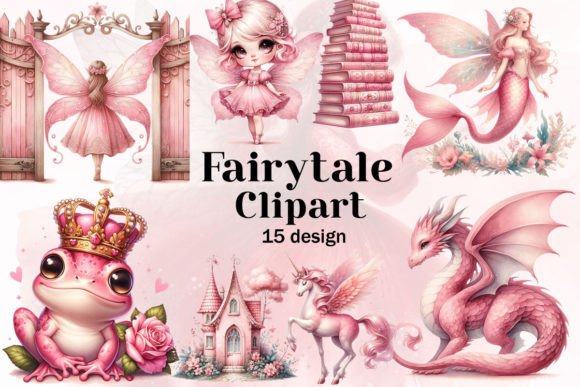 Fairytale Clipart: Fairy & Princess PNGs for Creative Work
