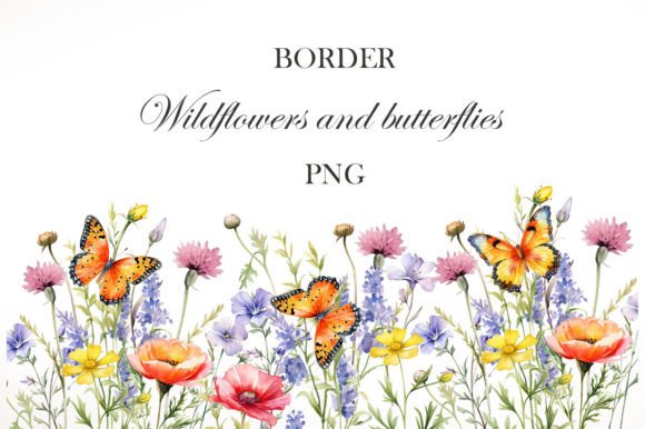 Flowers and Butterflies Border: A Display Font with Natural Charm