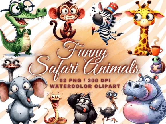 Funny Safari Animals: When Design Meets Wild Humor
