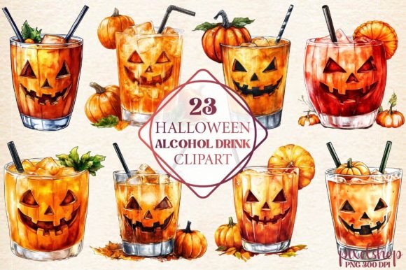Halloween Alcohol Drink Clipart: Designing for the Spooky Season