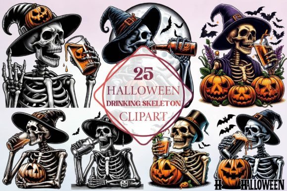 Halloween Drinking Skeleton Clipart: A Designers' Guide