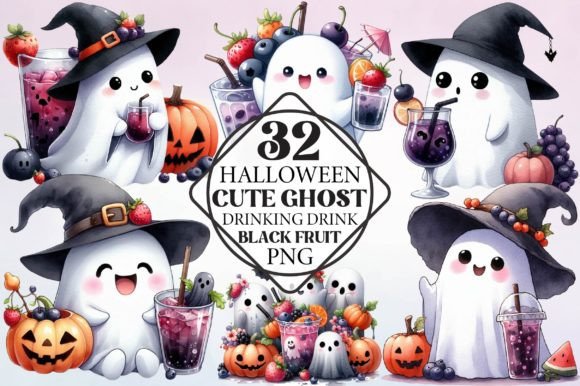 Halloween Ghost Drinking Black Fruit: A Typeface With Dark Elegance