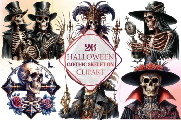 Halloween Gothic Skeleton Clipart: A Designer's Guide to Dark Typography