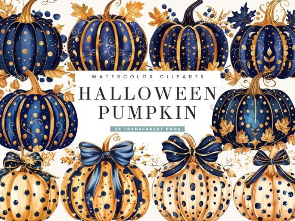 Halloween Pumpkin Clipart Bundle for Design Projects