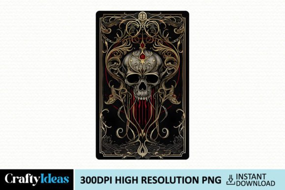 Halloween Tarot Card Sublimation Clipart for Bold Designs