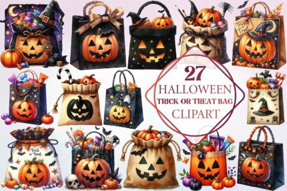 Halloween Trick or Treat Bag Clipart: Design Guide