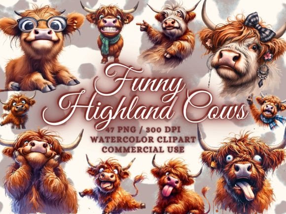 Highland Cow Clipart for Bold Branding