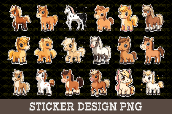Horse Sticker Bundle PNG: A Versatile Display Font for Creative Projects