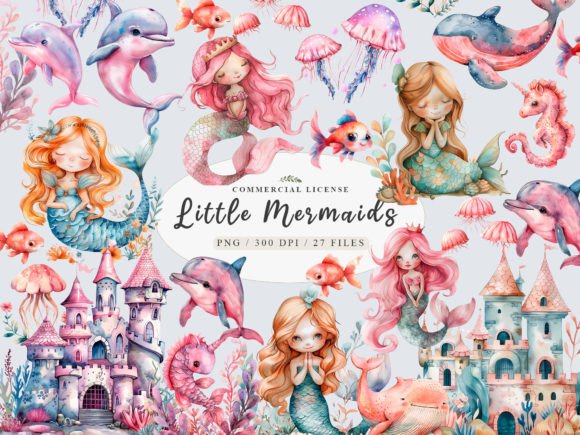 Little Mermaid Png & Cute Mermaid Clipart