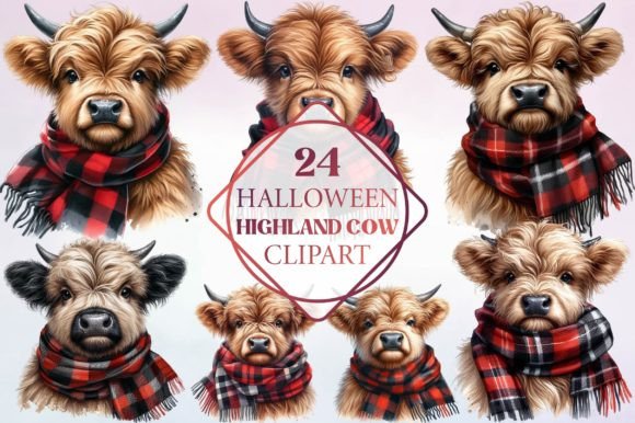 Spooktacular Style: The Halloween Highland Cow Clipart Guide