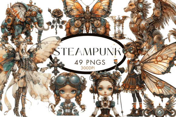 Steampunk Clipart PNG: Visuals with Industrial Soul