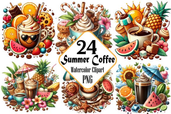 Summer Coffee Sublimation Clipart Bundle: Visuals That Sell