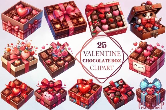 Valentine Chocolate Box Clipart: A Sweet Touch for Designs