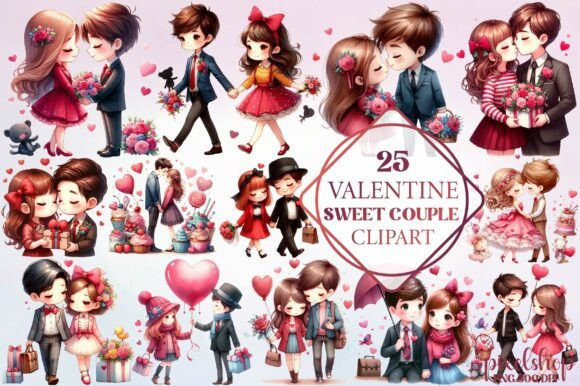 Valentine Sweet Couple Clipart: A Designer's Guide to Romantic Visuals