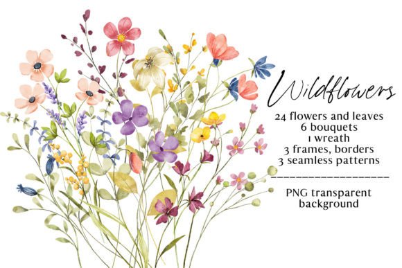 Wild Flowers and Leaf Set: Design Assets for Creatives